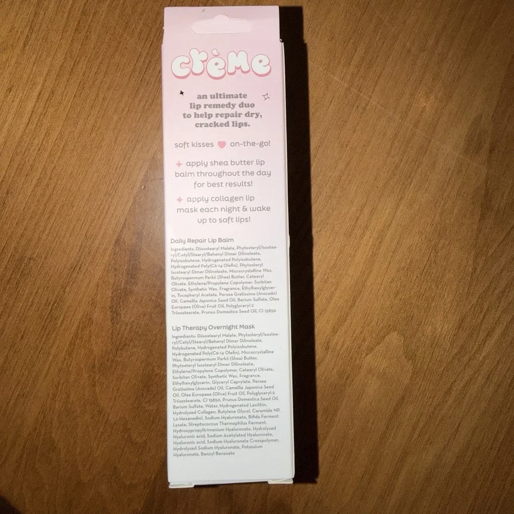 NEW The Creme Shop Moisturizing‎ Remedy Lip Balm Lip Mask Set Strawberry